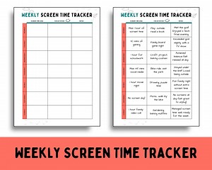 Weekly Screen Time Tracker for Families (A4 & US Letter) | Digital PDF Printable - Etsy Canada