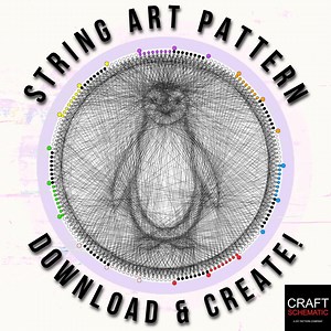 Penguin String Art Pattern: DIY Craft Project (digital Download) - Etsy UK