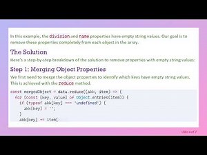 How to Remove Object Properties with Empty Strings in JavaScript Arrays