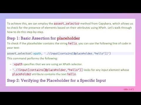 How to Get placeholder Value Using assert_selector in Rails