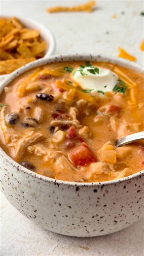 Chicken Enchilada Soup! Comment RECIPE and we'll get you the link! | Rachel Cooks