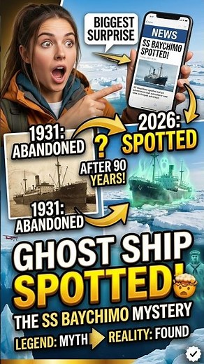 Ghost Ship Spotted After 90 Years! 👻🚢 | The SS Baychimo Mystery