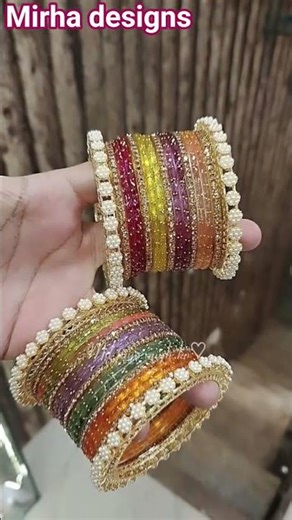 beautiful ❤️ bangles raindrops and glass bangles kashmari bangles #love #beautiful #bangla