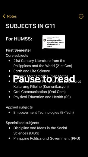 Grade 11 Second Semester Subjects in the Philippines