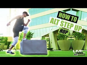 How To Do An ALTERNATING STEP UP HOP | Exercise Demonstration Video and Guide