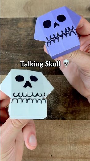 How to make easy origami skull that talks