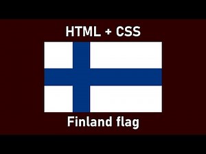 Finland Flag HTML CSS | HTML CSS Flag design Tutorial