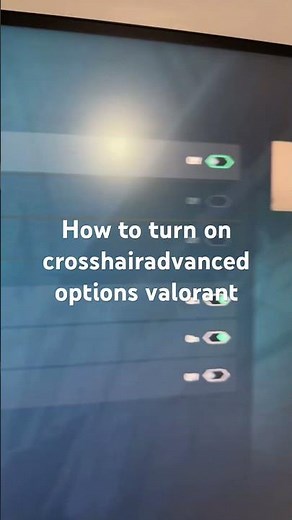 How to turn on crosshair advanced options valorant