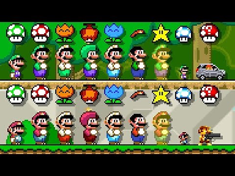 Custom Mario Maker - All SMW Power-Ups (Mario & Luigi)
