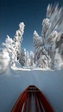 Winter Forest Sledding POV | Epic Cinematic Adventure Music #EpicMusic #WinterPOV #SnowyTrees