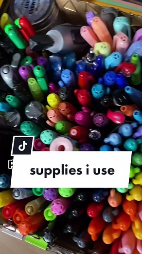supplies video bc people have been asking for another :p #art #fyp #sketchbook #watercolor #prismacolor #supplies #artsupplies