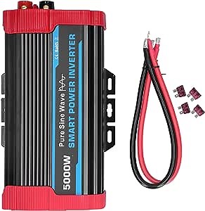5000W Car Power Inverter DC 12v to 120V AC Converter Fast Pure Sine Inverter Car Adapter
