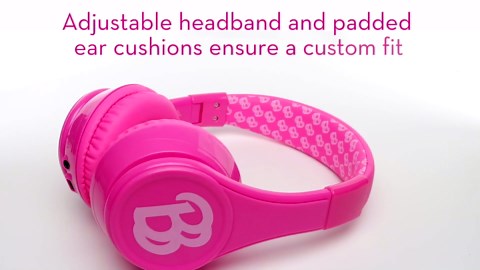 EKIDS - Barbie Bluetooth Headphones for Kids, Wireless Headphones for School, Home