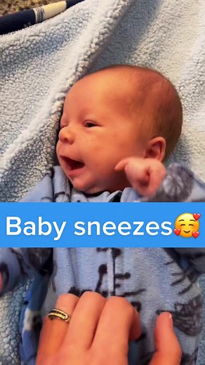 Adorable Newborn Baby Sneezes Compilation