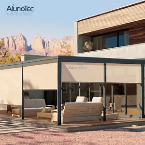 [Hot Item] Operable Patio Windproof Blackout Fabric Zipper Outdoor Roller Blinds