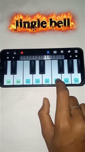 Jingle Bells on Walkband 🎹 | Hand Cam Mobile Piano | Merry Christmas! 🎅#shorts