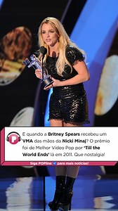 Vamos voltar a 2011 e ao momento em que Britney Spears brilhou no MTV Video Music Awards ao conquistar o prêmio de Melhor Vídeo Pop por "Till the World Ends". Foi uma fase deliciosa do pop, e ela superou nomes de peso como Adele com "Rolling in the Deep", Bruno Mars com "Grenade", Katy Perry com "Last Friday Night (T.G.I.F.)" e o hit "Give Me Everything", do Pitbull com Ne-Yo, Nayer e Afrojack. Um auge para lembrar e sorrir. | POPline