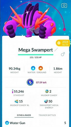 ✨🌟 MARSHTOMP ➡️ 🌟⚡SWAMPERT ➡️🌟⚡ MEGA SWAMPERT EVOLUTION 🧬🧬 POKEMON EVOLUTION 🤩🥰 IN POKEMON GO