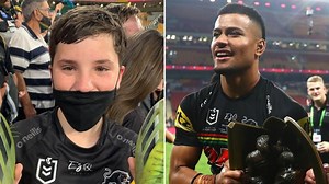 Panthers star proposes after premiership win