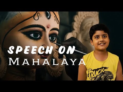 What is Mahalaya?🙏 Speech on favourite festival 🥳 #festivalsofindia #smartkids #durgapuja #mahalaya😍