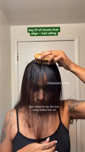 Nisha | wellness | my weekly hair oiling routine for growth + scalp health 🌿 step 1: stimulate the scalp using a high-frequency wand or fingertip massage to... | Instagram