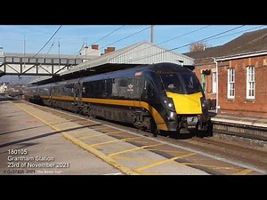 Grand Central Class 180's & Lumo Class 803 passing Grantham Station: 23/11/21