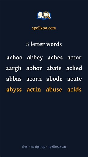 5 Letter Words | The Complete List #Shorts