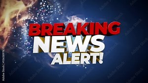 Dynamic breaking news alert graphic design with abstract background