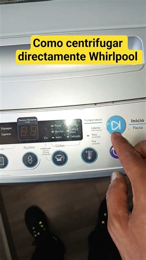 Como programar el centrifugado directamente lavadora Whirlpool #sabiosdelfrio