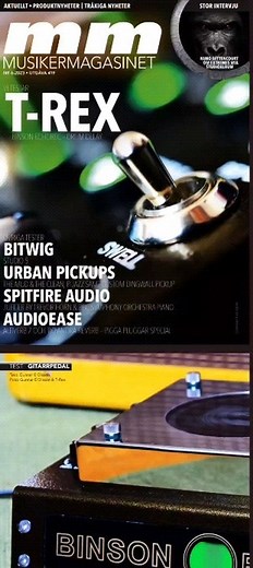 Musikermagasinet did a review of our Binson Echorec and they were ecstatic about it. It even ended up on the front page! We are thrilled to hear from everyone of you who have had a chance to play with the Binson Echorec or any other of our pedals for that matter so keep sending us clips with you guys playing! That is after all why we built it - to help make music. More videos on the Binson to come! | T-Rex Effects