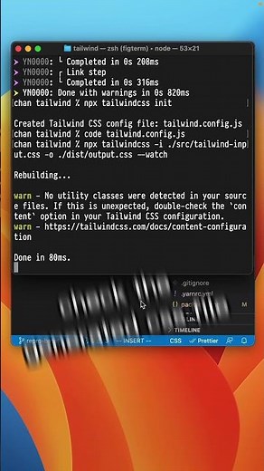 install tailwindcss and watch for changes #shorts