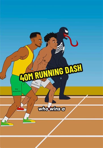 Who wins a 40 meter sprint Venom Usain Bolt or IShowSpeed ⚡🏃 #Venom #UsainBolt #IShowSpeed #SprintDebate #BlurAnimations