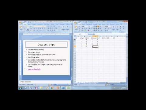 how to create your master sheet and enter your data