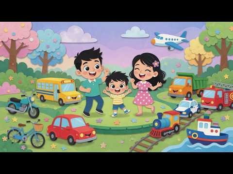 Bé Khám Phá Xe Đường Bộ 🚚 Road Transportation Song | Nhạc Thiếu Nhi Giáo Dục , bai hat cac loai xe