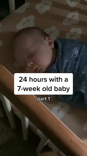 24 hours with a 7-week-old baby, part 1 of 3 👶 #newborn #newmom #infant #firsttimemom #momtok #morningroutine #fyp #momlife