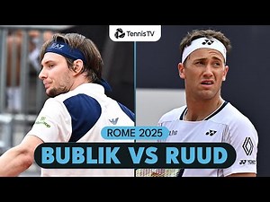 Alexander Bublik vs Casper Ruud | Rome 2025 Highlights