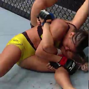 The stock continues to rise 😁 Take a look at the energetic Amanda Ribas' biggest win of the year. | UFC