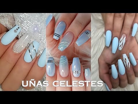 BABY BLUE NAIL DESIGN IDEAS 🩵#nailsart
