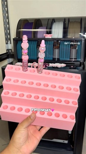 3D Printed Pen Display for Fancy Pens 💗#3dprinting #3dprinted #beadablepens #asmr #pens