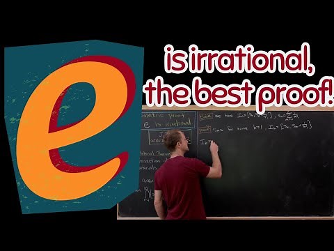 e is irrational -- the best proof!!