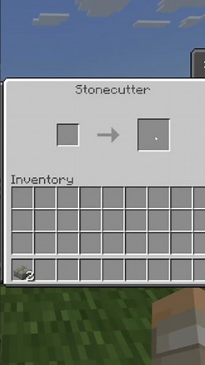 How to Make Mossy Stone Bricks Slabs With a Stone Cutter in Minecraft #Shorts
