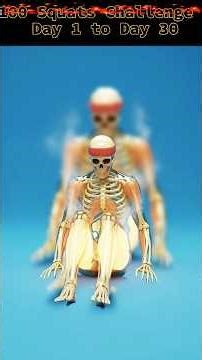 100 Squats Challenge – Day 1 to Day 30 Transformation 💀 #shorts