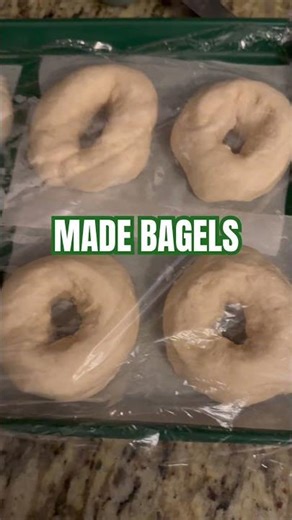 From scratch home made kitchen aid stand mixer made FRESH BAGELS.