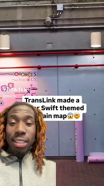TransLink just created an Eras-inspired SkyTrain map ahead of Taylor Swift's last few Eras Tour shows in Vancouver 👀👏 Rate it from 1-10! [via translink/TT] @TransLink