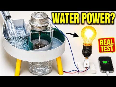 Building a Home Water Turbine Generator From Scrap Parts That Work