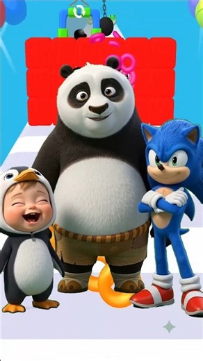 Panda vs Sonic! Who Will Win This Fight? 🐼 #gaming #shorts #shortfeed #viralshorts