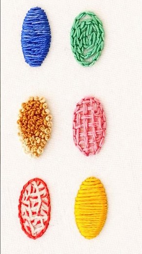 6 Different Types of Filling Stitches ✨ #art #diy #embroidery
