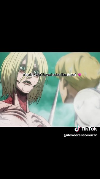 TRUE LOVEE SHE RAN TO SAVE HER MAN!😭💗THEY BOTH SAID EACHOTHERS NAMES!💓Armin in her palm is so cute🫶🏻you know they love each other sm!!💕 #femaletitan#armin#arminarlert #annieleonhart #conniespringer #eren#mikasa#rumbling#jean#pieck#love#cute#happy#sweet#titan#adorable #aot#attackontitan #attackontitanseason4 #film#animelover #animemoments #ship#aruani#eremika#eren#mikasa#attackontitan #leviackerman #ackerman#viralvideos #pleasegoviral #pleaseblowup #blowthisupforme #tiktokdontflopthis #dont