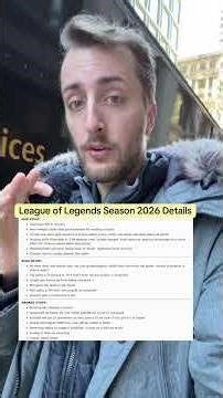 League of Legends Season 2026 Details Revealed