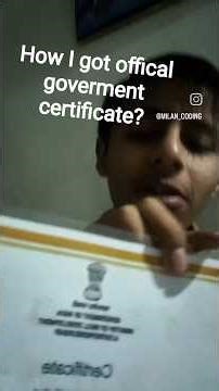 Free Govt Certificate in 2 Mins! 🇮🇳 Step-by-Step Guide ✅ #coding #govtcoc #shorts#codewithharry